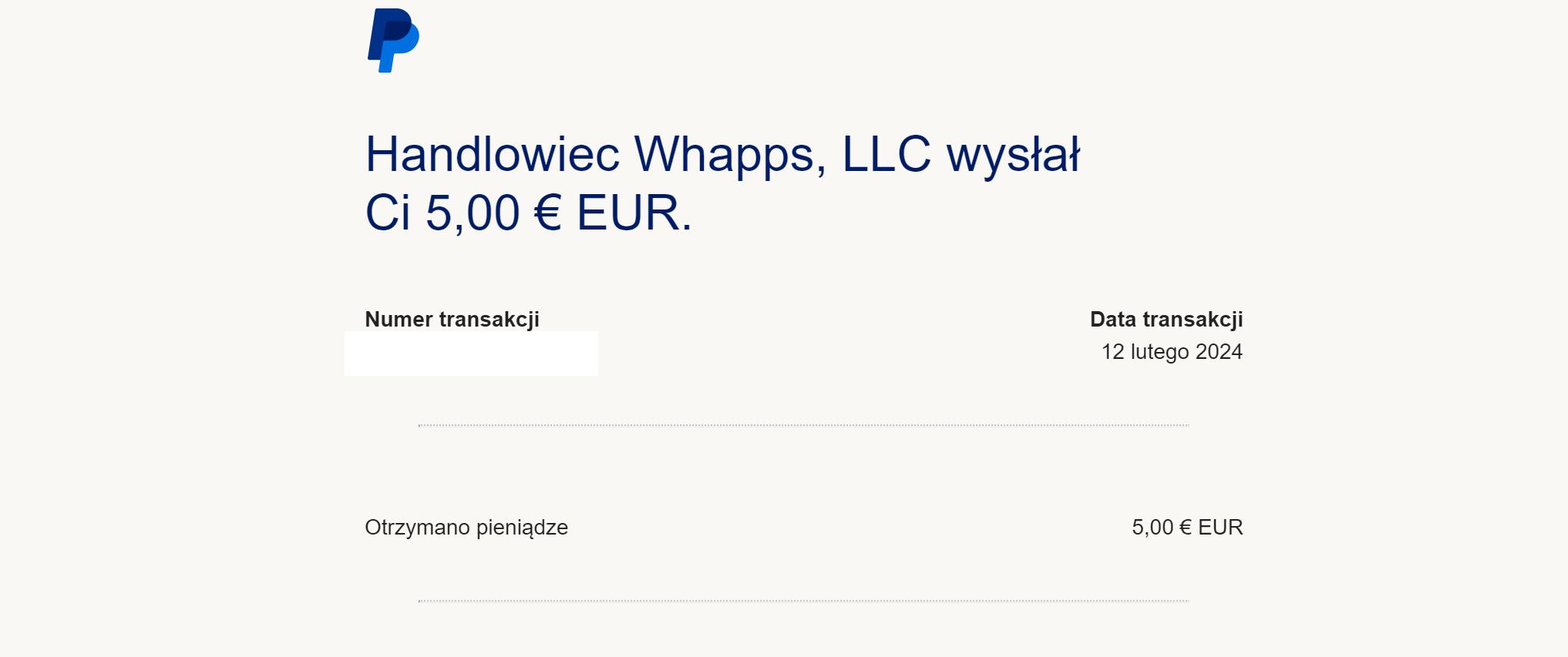 nowa wypłata isay 5 euro